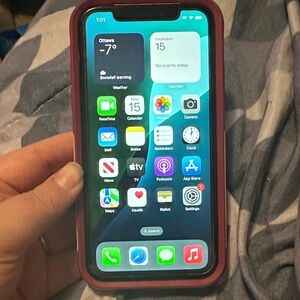 Apple iPhone XR Coral with case